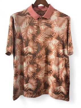 NWT Men’s Abstract Palm Trees Golf Polo Shirt Size Large